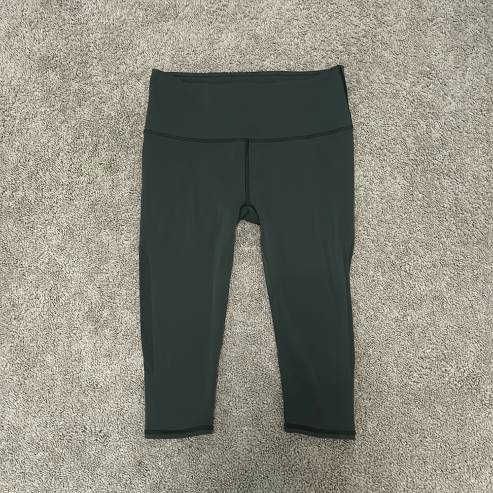 Lululemon Dark Olive Cropped Leggings